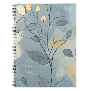 Erstelle Dein eigenes tiefblaues, florales Minimal Notizblock