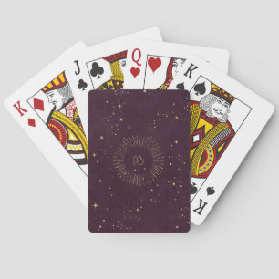 Erstelle Dein Eigenes Wein & Gold Celestial Mandal Spielkarten