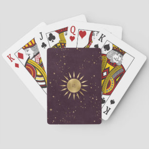 Erstelle Dein Eigenes Wein & Gold Sonnenmandala Spielkarten