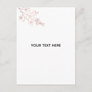 Erstelle dein eigenes Weiß Elegant Postkarte