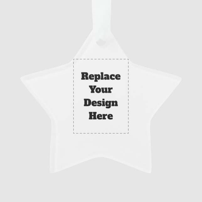 Erstelle Dein eigenes Weiß Ornament (Vorderseite)