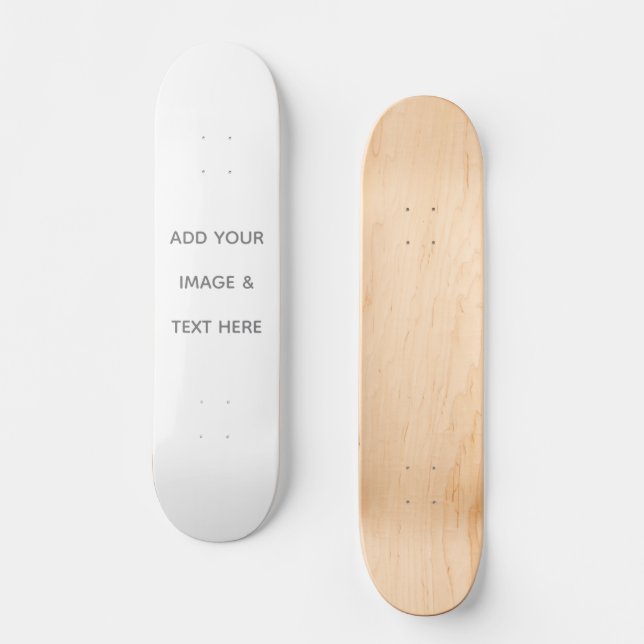 Erstelle Dein eigenes Weiß Skateboard (Vorderseite)