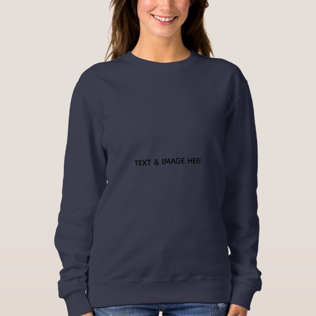 Erstelle Dein eigenes Weiß Sweatshirt (Vorderseite)