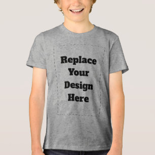 Erstelle dein eigenes Weiß Tri-Blend Shirt