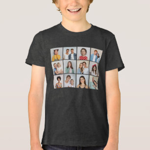 Erstelle Deine eigene 12-Foto-Collage für Kinder U Tri-Blend Shirt
