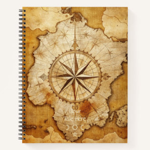 Erstelle deine eigene Abenteurer-Kompassrose-Karte Notizbuch