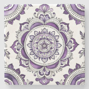 Erstelle deine eigene Amethyst Purpur Faux Talaver Steinuntersetzer