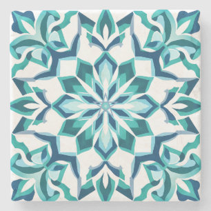 Erstelle deine eigene aqua-blaue Mauve-Faux-Talave Steinuntersetzer