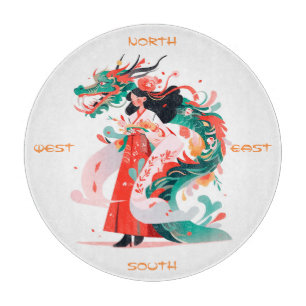 Erstelle deine eigene asiatische chinesische Drach Schneidebrett