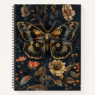 Erstelle deine eigene Blaugold-Motte-Korallen-Blum Notizbuch