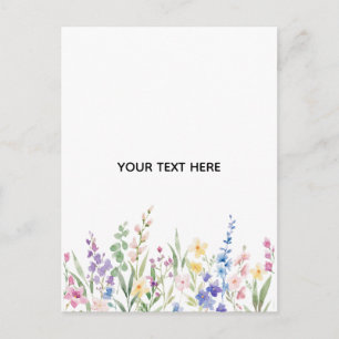 Erstelle deine eigene Blumen Postkarte