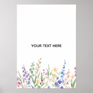 Erstelle deine eigene Blumengestaltung Poster