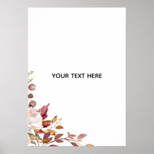 Erstelle deine eigene Blumenkunst Poster