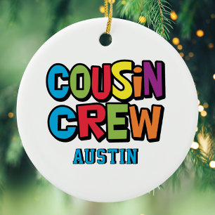 Erstelle deine eigene bunte Cousin-Crew  Keramik Ornament