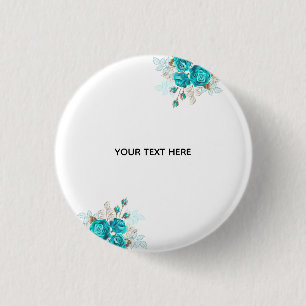 Erstelle deine eigene elegante blaue Rose Button