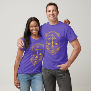 Erstelle Deine eigene elegante Gold Art Deco Waage T-Shirt