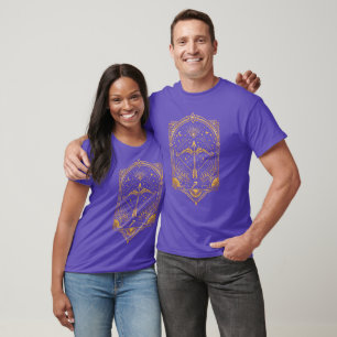 Erstelle Deine eigene elegante Gold Art Deco Waage T-Shirt