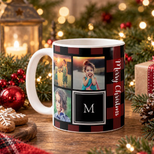 Erstelle deine eigene Familienfoto-Collage Weihnac Kaffeetasse