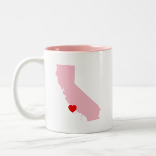 Erstelle deine eigene farbige kalifornische Hochze Zweifarbige Tasse