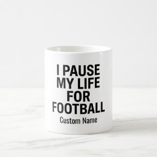 Erstelle deine eigene Fußball-Tasse Ich pausiere Kaffeetasse