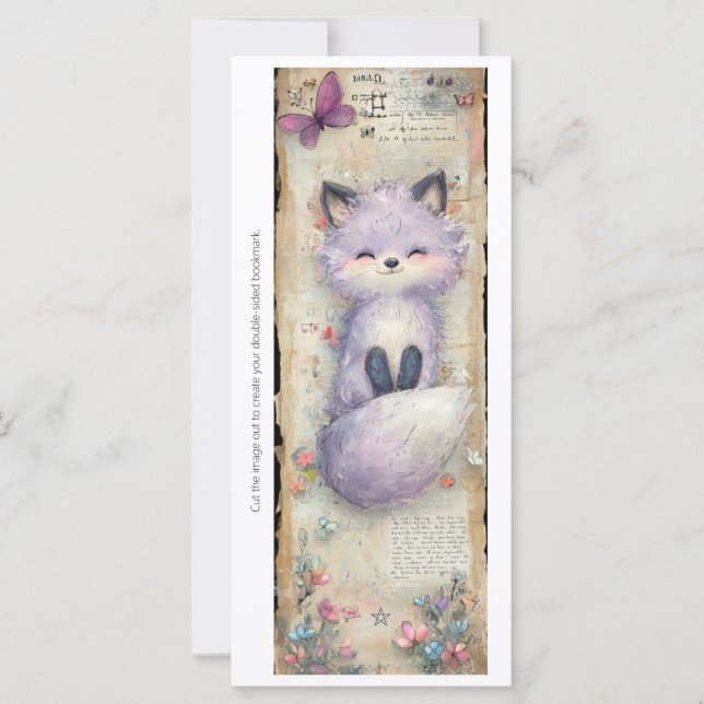 Erstelle deine eigene glückliche violette Fuchs-Le (Vorderseite)