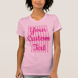 Erstelle deine eigene heißrosa Typografie-Streifen T-Shirt