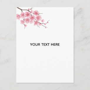 Erstelle deine eigene Kirschblütenblume Postkarte