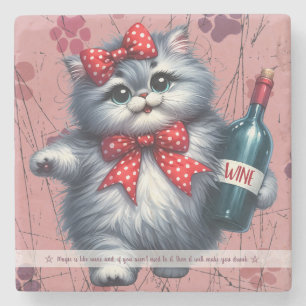 Erstelle deine eigene lustige Ms Kitty Chubby Kitt Steinuntersetzer