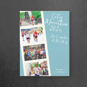 Erstelle deine eigene Marathon-Lauf-Foto-Postkarte Postkarte