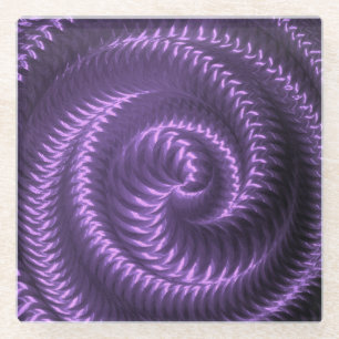 Erstelle deine eigene - Metallische Spirale - Lila Glasuntersetzer