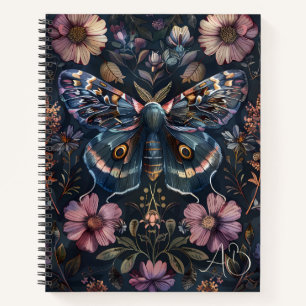 Erstelle deine eigene midnight blue Fantasy-Motte Notizbuch