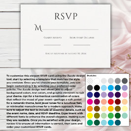 Erstelle deine eigene moderne elegante Hochzeit RSVP Karte