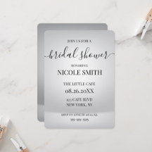 Erstelle deine eigene moderne graue Bridal Shower