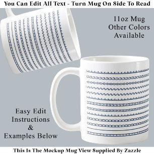 Erstelle Deine eigene moderne minimalistische vers Kaffeetasse
