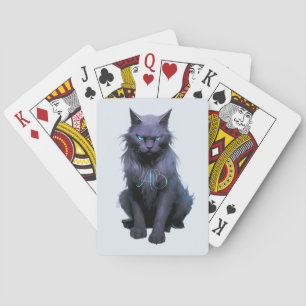 Erstelle deine eigene mystische schwarze Katze Spielkarten