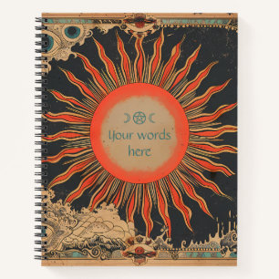 Erstelle deine eigene Orange Sun Solar Magie Notizbuch