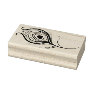 Erstelle Deine eigene Pfauenfeder Gummistempel