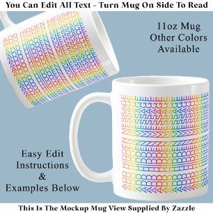 Erstelle deine eigene Regenbogen-Spaß-Botschaft Kaffeetasse