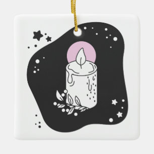 Erstelle deine eigene Retro-Weihnachtskerze Keramikornament