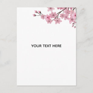 Erstelle deine eigene rosa Kirschblüte Postkarte