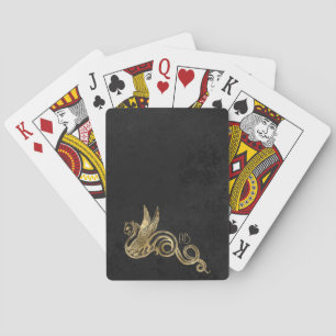 Erstelle deine eigene schwarze und goldene geflüge spielkarten