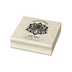 Erstelle deine eigene voll erblühte Lotus-Mandala- Gummistempel