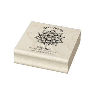 Erstelle deine eigene voll erblühte Lotusblume Gummistempel