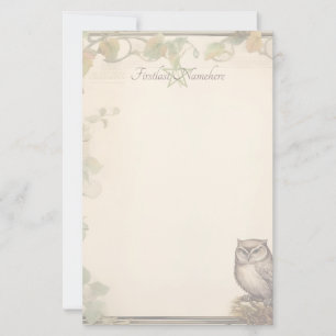 Erstelle deine eigene Weise Braune Eule Herbst Efe Briefpapier