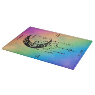 Erstelle Deine eigene zauberhafte Boho-Mond-Silhou Schneidebrett