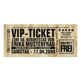 Erstelle deine eigenen Einladungen als VIP-TICKET