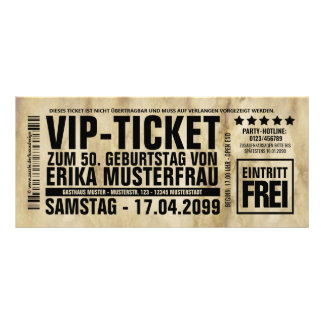 Erstelle deine eigenen Einladungen als VIP-TICKET