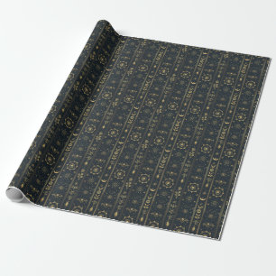 Erstelle deine eigenen eleganten goldenen Natur-Ma Geschenkpapier