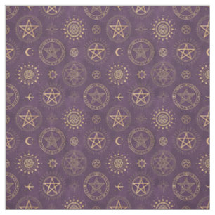 Erstelle deine eigenen goldenen Pentakel Mond Purp Stoff