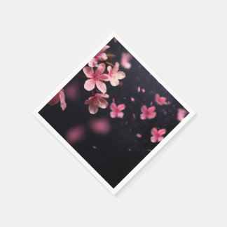Erstelle deine eigenen Kirschblüten Serviette